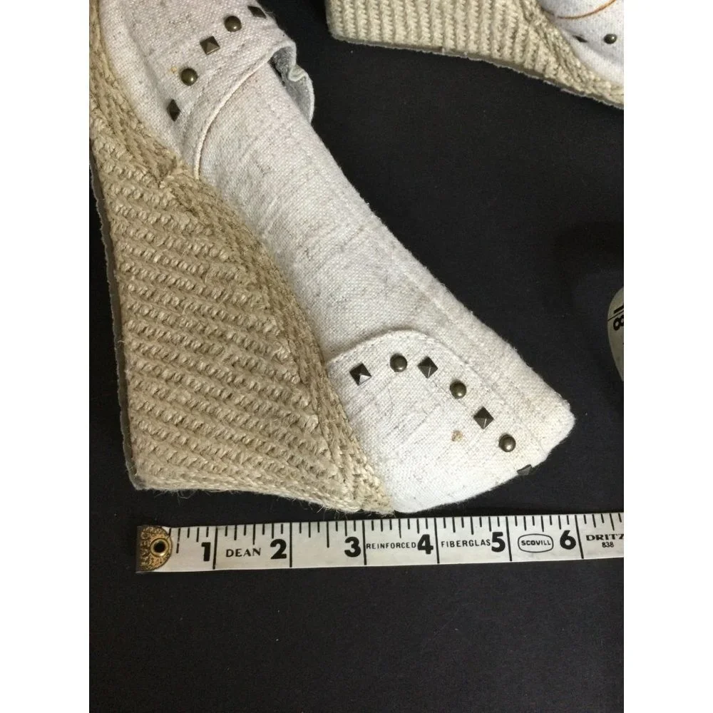 Skechers Women's Espadrille Open Toe Wedge Heel Platform Sandal Slip On Size 8.5